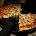 We enjoyed our Chicken Parmesan pizza. It hit the spot after a long day of driving.