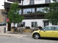 Bessie stops to refuel her passengers at Ticino Pizzeria, New Glarus