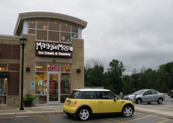 Thanks to some coupons, we enjoy dessert at Maggie Moos in Brookfield, Wisconsin.