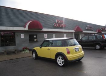 Bessie enjoys the summer rain at Pop's Custard