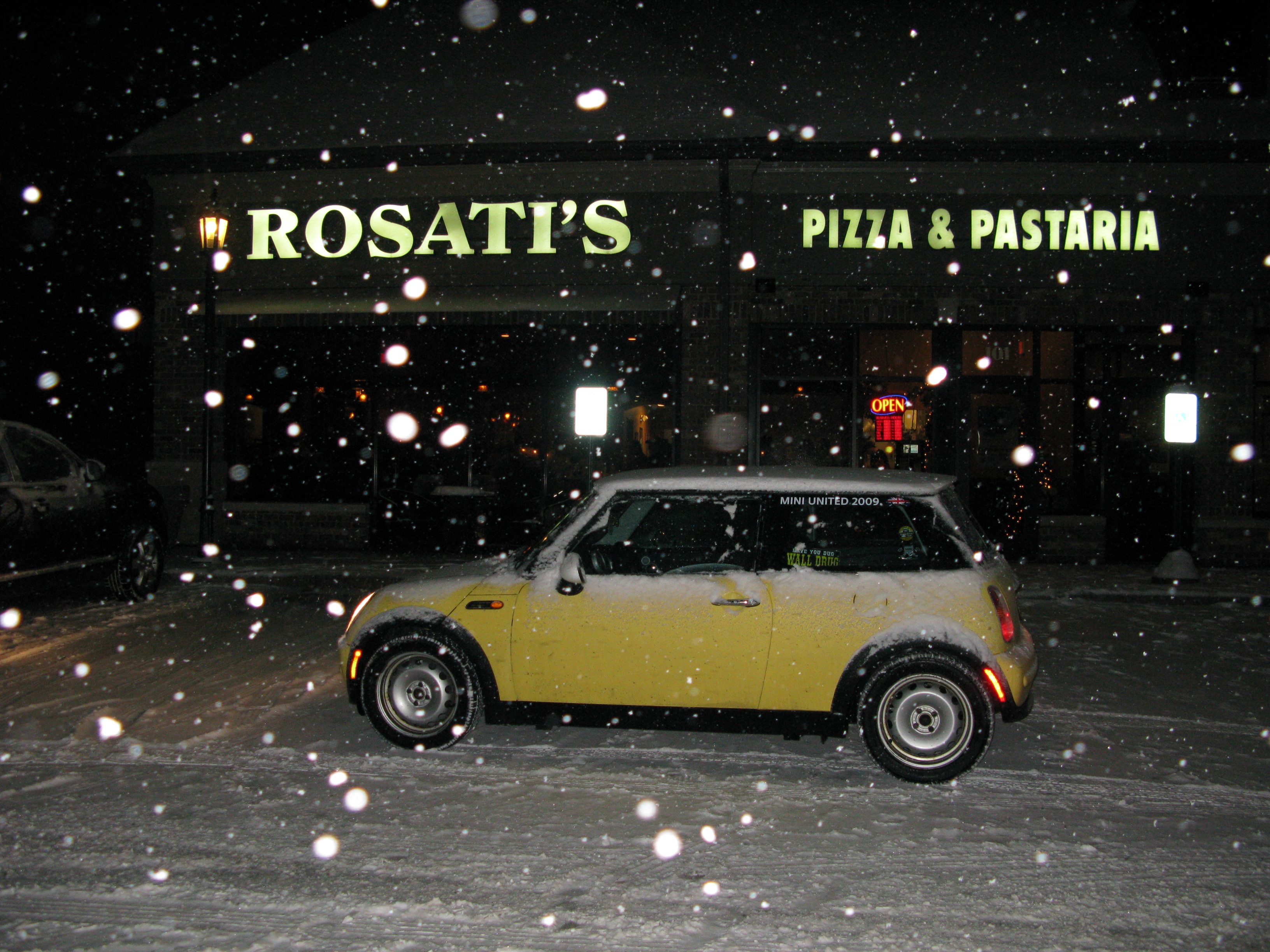 Due to a snowstorm, Bessie takes us to local favorite, Rosati's.