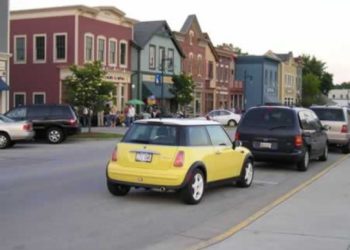 We find a parking spot, but it could be no parking, so we go find another one