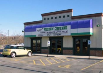 Outside Bubba's Frozen Custard in Pewaukee, Wisconsin.