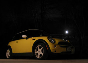 Bessie under the light of the full moon. (And an outdoor light. Im not that brilliant of a photographer!)