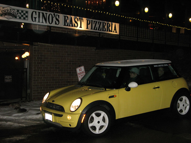 Bessie at Gino's East of Lake Geneva, Wisconsin.