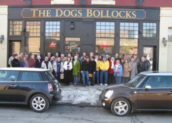 The Milwaukee Minis Club posing gathering for a photo op.