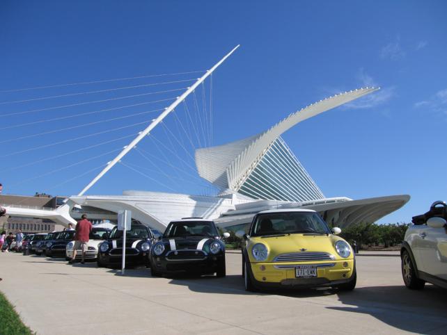 Bessie and friends at the Milwaukee Art Museum.