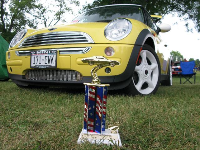 Bessie and her third place trophy.