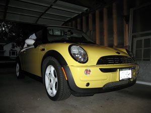 Bessie rests her tires in her new garage.