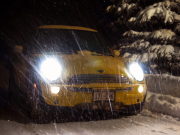 Driving on a Winter's Night.
