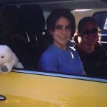 Starting out on day two from Kansas City, Missouri. Caren in the driver's seat, Jenny as navigator, and Emily in the back (not the polar bear! you just can't see her)