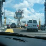 Bessie attempts her first ferry ride. Bessie attempts her first ferry ride.