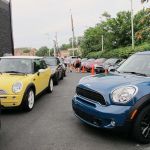 Bessie joins in the festivities at the Prestige MINI dealer in Ramsey, New Jersey. Special thanks to Prestige for checking Bessie for problems and a car wash. She's all ready to motor across the country. Bessie joins in the festivities at the Prestige MINI dealer in Ramsey, New Jersey. Special thanks to Prestige for checking Bessie for problems and a car wash. She's all ready to motor across the country.