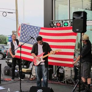 The band for the evening - The Great Fraud.