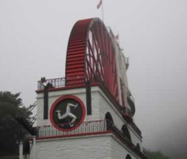 The Laxey Wheel - once used for pulling water out of the mines The Laxey Wheel - once used for pulling water out of the mines