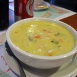 Soup! Chicken dumpling if memory serves. Soup! Chicken dumpling if memory serves.