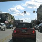 Downtown Oconomowoc. This is about where I left the group because of a train and then headed to the restaurant.