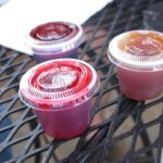 We got 5 sauces (one freebie, thanks!) including vanilla, chocolate, caramel, strawberry and raspberry.