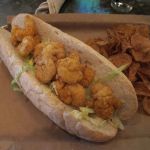 Dinner from Doc Crow's. We don't get shrimp po-boys in Wisconsin. Dinner from Doc Crow's. We don't get shrimp po-boys in Wisconsin.