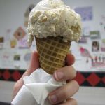 Apple pie ice cream. The apple pieces were nicely done; not too big so they don't freeze into hard little nuggets like other apple ice cream I've had. It could have used a little more on the pie flavor side. Should have gone for the baked alaska! Apple pie ice cream. The apple pieces were nicely done; not too big so they don't freeze into hard little nuggets like other apple ice cream I've had. It could have used a little more on the pie flavor side. Should have gone for the baked alaska!