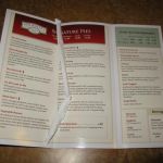 Another menu, with a straw wrapper sample
