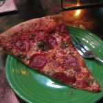 This one slice was plenty to fill me up. The crust was a hand-tossed type of crust. All around very tasty! This one slice was plenty to fill me up. The crust was a hand-tossed type of crust. All around very tasty!