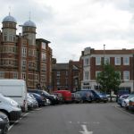 Our car park in Oxford, in the middle, our hotel the Eurobar.