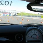 Saturday - back at Silverstone testing out a MINI with one flat run-flat tire.