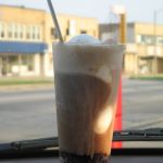 Jenny had a rootbeer float with dinner.