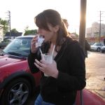 Jenny was still hungry, so she had a second hot dog. Brian had three and a hamburger.
