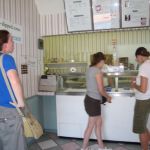 Jenny and Jenni peruse the ice cream case, while Emily checks out the menu. Jenny and Jenni peruse the ice cream case, while Emily checks out the menu.jpg