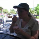 Hmmmmm... cool italian ice in the cool shade. Hmmmmm... cool italian ice in the cool shade.