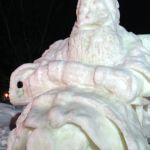Santa Snow Sculpture.