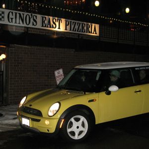 Bessie at Gino's East of Lake Geneva, Wisconsin.