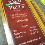 This is the cover of the menu. Imagine all the treats in store on the inside! Panzarottis, Sandwichs, Pizza, Pasta, Salads, Appetizers. Yeah, the photo didn't turn out. Sorry.