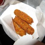 Our complimentary mozzarella sticks. The boys liked them. I thought they were ok.