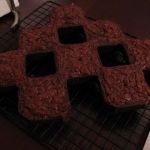 Jenny baked all edge brownies for dessert. CHOCOLATE!