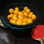 Ping pong balls and paddles