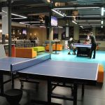 The ping pong public area - a bit quiet because of the raging snowstorm.