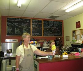The friendly staff delivering their wares.