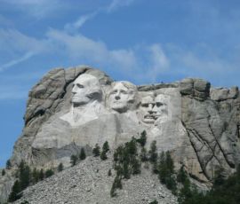 The view of Rushmore from outside the park.