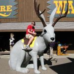 Emily rides the Jackalope.