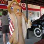 Hot Dog with a ketchup toupee