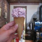 Huckleberry Ice Cream from Blue Bunny. A delicous treat! This is the Kiddie Cone size.