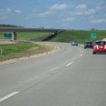 The MINIs take to the road for the next meeting place.