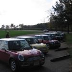 Stopping at a local park for a quick break and regroup.