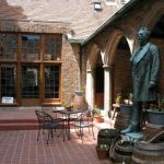 The founder statue.