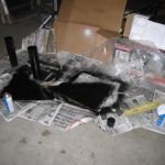 Spray painting the costume.