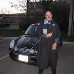 A Ravenclaw wizard joined the festivities.
