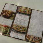 The menu.